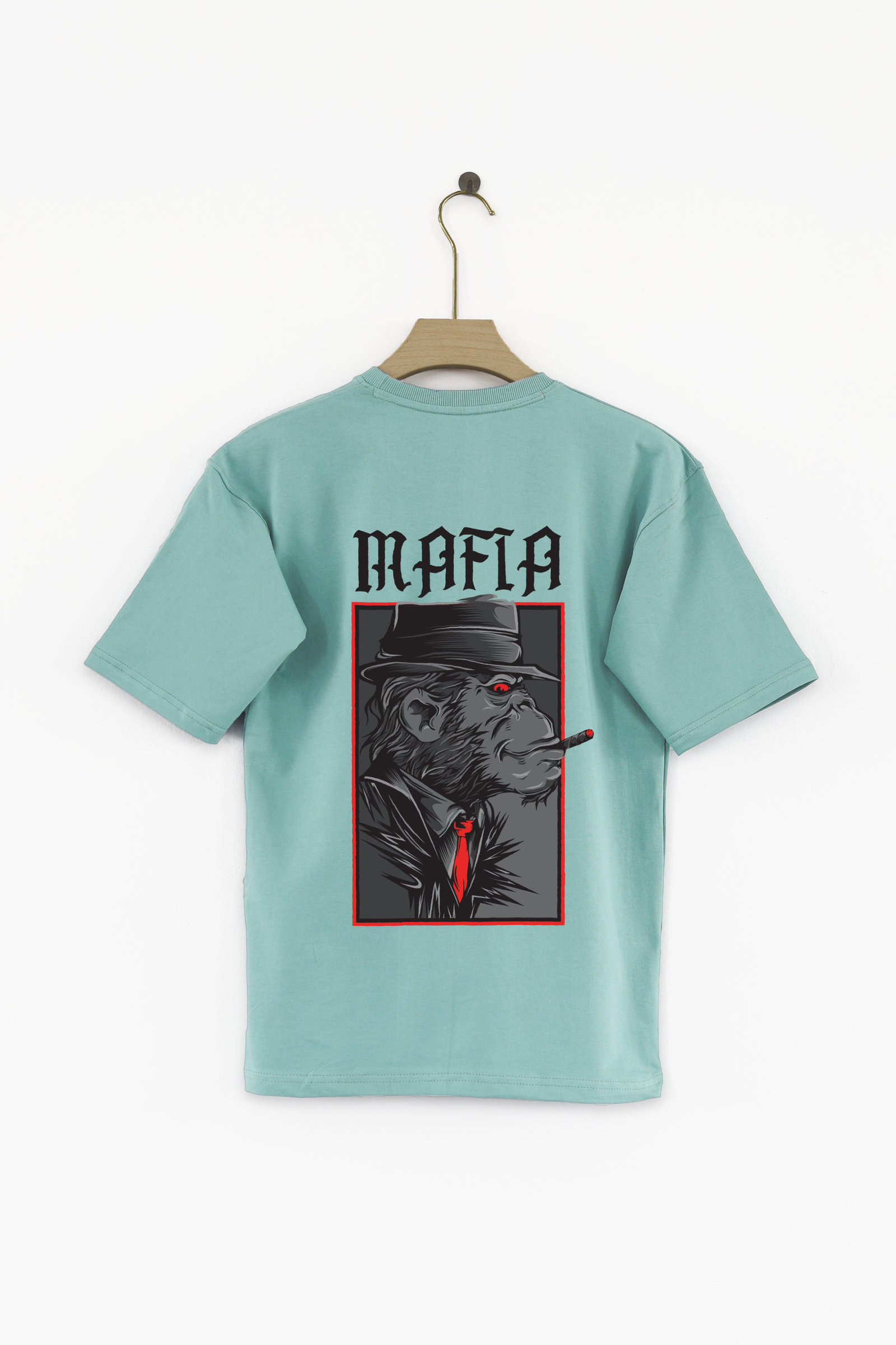 Oversized Unisex -  Cotton Printed  (Pistha Green)
